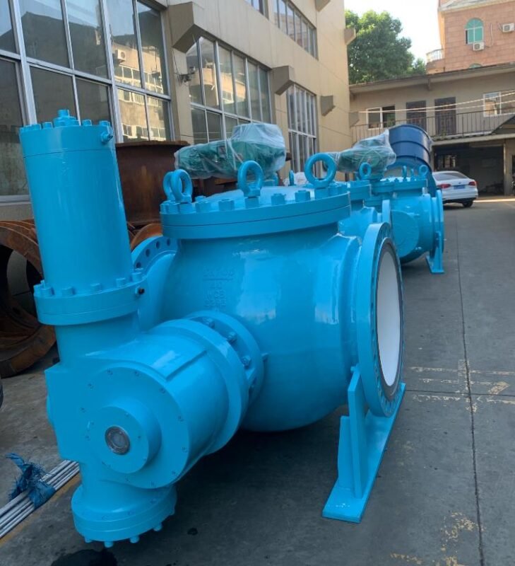 API607 Worm gear eccentric ball valve, top-mounted eccentric ball valve