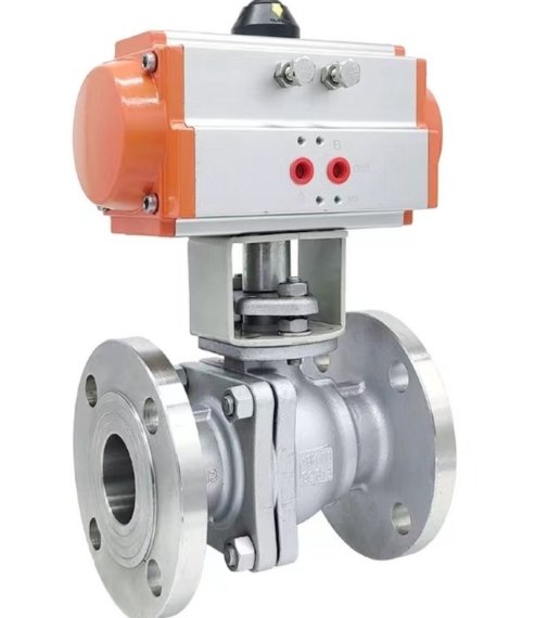 Pneumatic flange ball valve