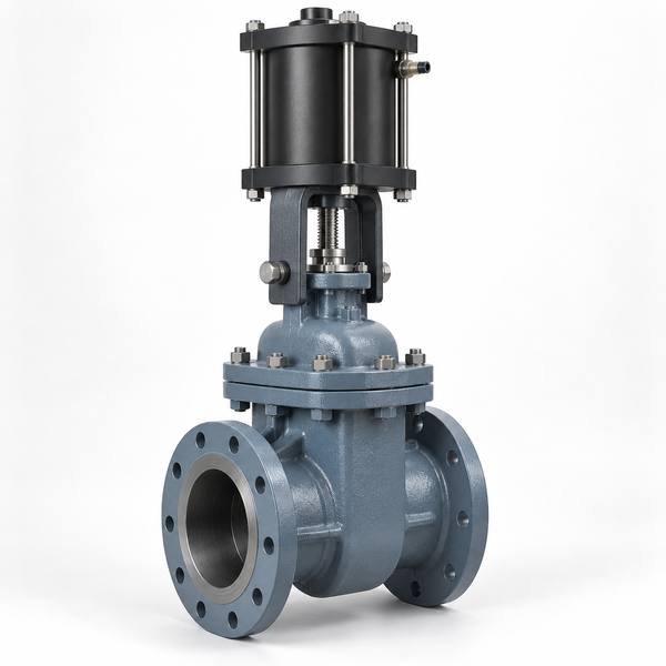15369-wcb-pneumatic-gate-valve WCB Pneumatic Gate Valve with Limit Switch
